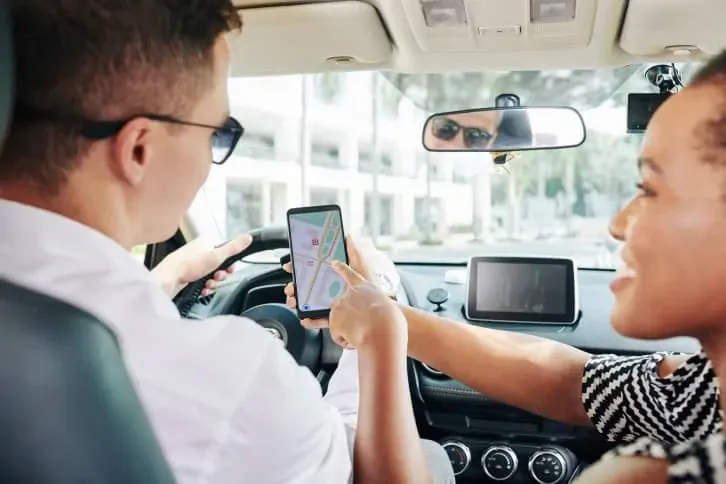 Patient riding with a transportation driver